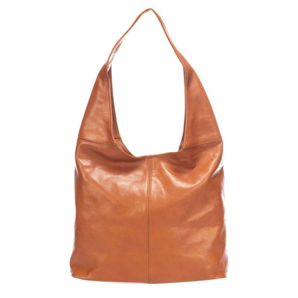 Italian Leather Shoulder Bag, Brown